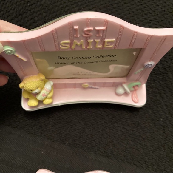 Set of three (3) mini baby picture frames celebrating 1st steps, birthday, smile - Picture 9 of 16